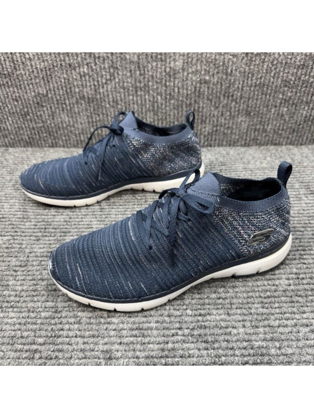 Skechers Flex Appeal 3.0 Shoes Womens 8.5 Blue Slip In Memory Foam Air Cooled